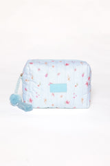 Cosmetic Case - Blue Garden Stripe