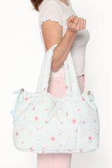 Marshmallow Midi Tote - Blue Garden Stripe