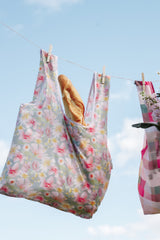 Reusable Shopping Bag - Sage Wildflowers