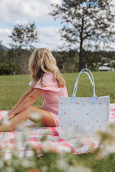 Ultimate Tote Bag - Blue Garden Stripe