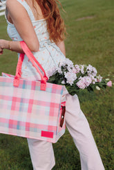 Ultimate Tote Bag - Pink Picnic Plaid