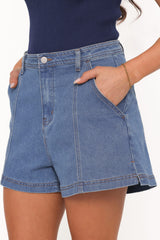 Carlina Denim Shorts - Medium Wash