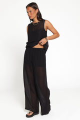 Vayla Sheer Pant - Black
