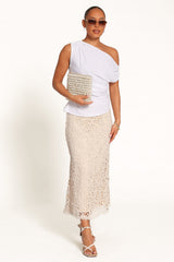 Vesela Crochet Maxi Skirt - Natural