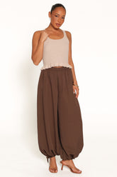 Yazmin Balloon Pant - Olive Green