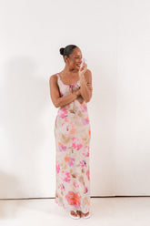 Avina Maxi Dress - Pink Floral