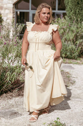 Bronte Midi Dress - Butter Yellow