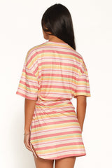 Gerrica Mini Dress - Orange Stripe