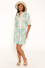 Karmon Mini Dress - Green Floral