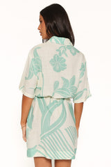 Karmon Mini Dress - Green Floral