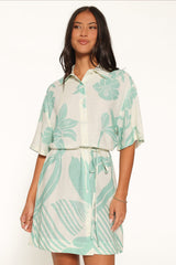Karmon Mini Dress - Green Floral