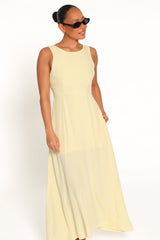 Kerrin Midi Dress - Butter Yellow