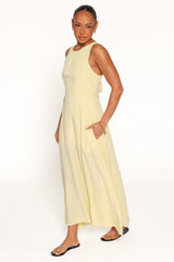 Kerrin Midi Dress - Butter Yellow