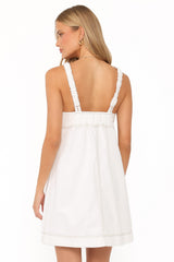 Kinley Mini Dress - White Denim