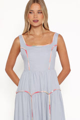 Kyla Maxi Dress - Light Blue Linen