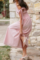 Leticia Midi Dress - Pink Polka Dot