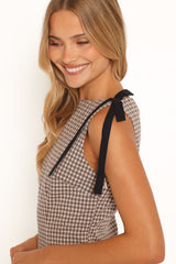 Lyric Mini Dress - Brown Check