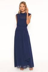 Sakura Midi Dress - Navy