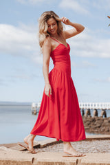 Shanice Maxi Dress - Red