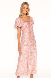 Therese Midi Dress - Pink Floral