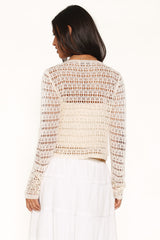Lorelle Pointelle Cardigan - Butter Yellow