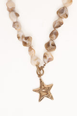 Gabbie Star Necklace - Pearl/Gold