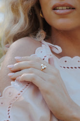 Kelsey Pearl Ring - Gold