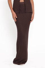 Asplie Knit Maxi Skirt - Espresso
