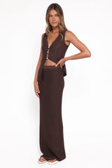 Asplie Knit Maxi Skirt - Espresso
