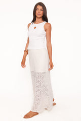 Cassie Lace Maxi Skirt - Cream