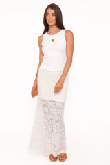 Cassie Lace Maxi Skirt - Cream