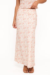 Giarda Maxi Skirt - Peach Ditsy Floral