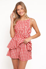 Rory Shorts - Red Gingham