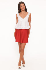Sabina Skater Skirt - Red Dot