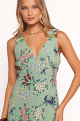 Acilia Midi Dress - Sage Floral