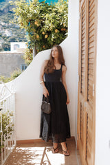 Alva Midi Dress - Black Broderie