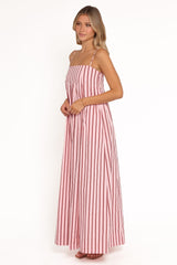 Arletta Maxi Dress - Pink Stripe