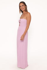 Bolton Strapless Maxi Dress - Lavender