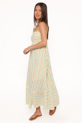 Brea Maxi Dress - Green Stripe