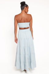 Cadence Strapless Maxi Dress - Blue