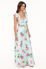 Darling Maxi Dress - Rose Mint Floral