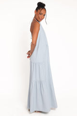 Eimear Halterneck Maxi Dress - Blue