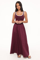 Finesse Maxi Dress - Burgundy