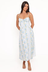 Florencia Midi Dress - Blue Floral