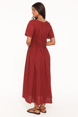 Harlen Maxi Dress - Deep Red