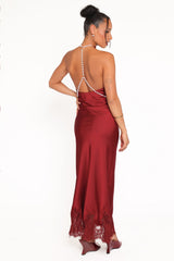 Jeannie Maxi Dress - Dark Red