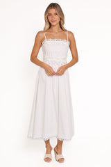 Kiana Midi Dress - White