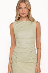 Nifty Mini Dress - Sage Green