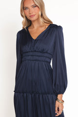 Rowen Long Sleeve Maxi Dress - Navy
