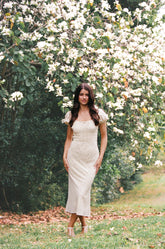 Teigan Midi Dress - Yellow Floral